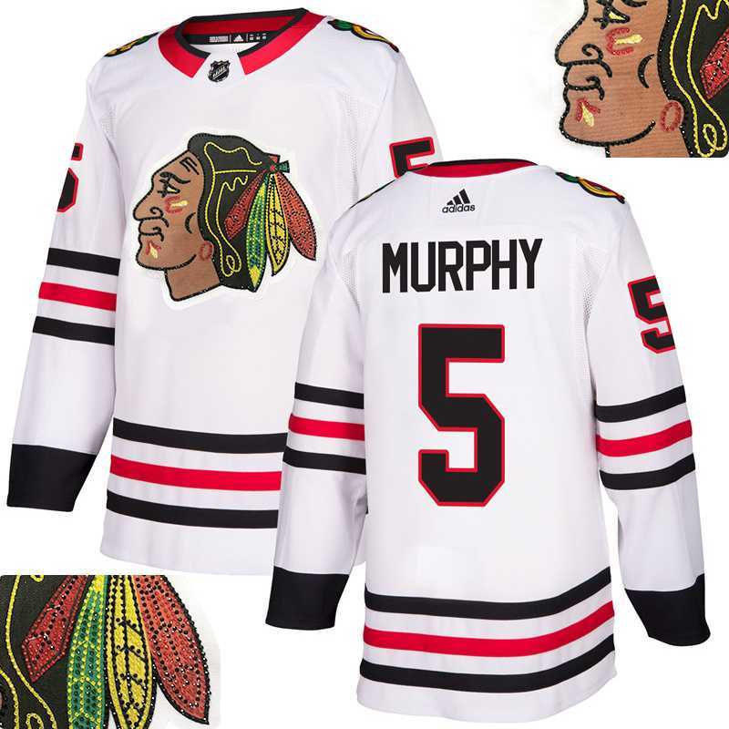 Blackhawks #5 Murphy White With Special Glittery Logo Adidas Jersey,We sell and wholesale Blackhawks #5 Murphy White With Special Glittery Logo Adidas Jersey on line form chian!